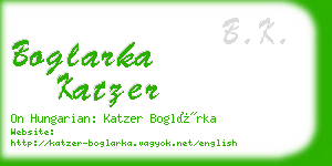 boglarka katzer business card